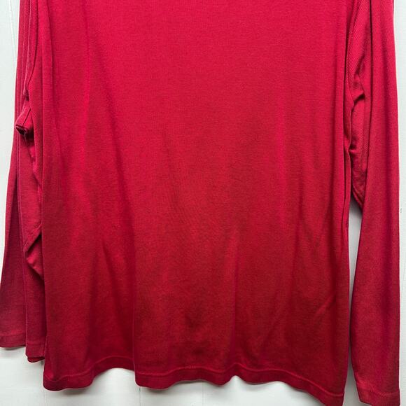 Lane Bryant Women's Red Long Sleeve Top Size 26/28 Capsule Breathable Baselayer - Picture 4 of 11